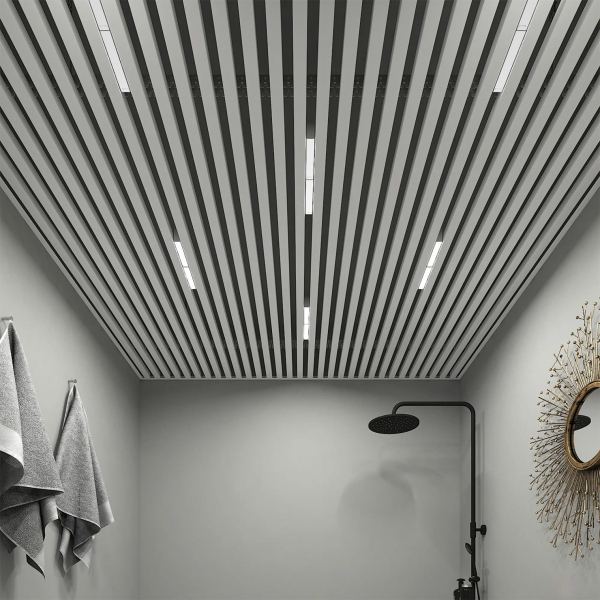 Как сделать реечный потолок — нестан­дартную альтерна­тиву натяжному