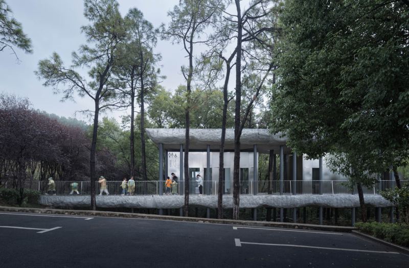 Общественный туалет в районе Нанкин Сифан Арт Лейк, Китай