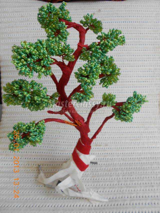 бисероплетение деревьев. Бонсай