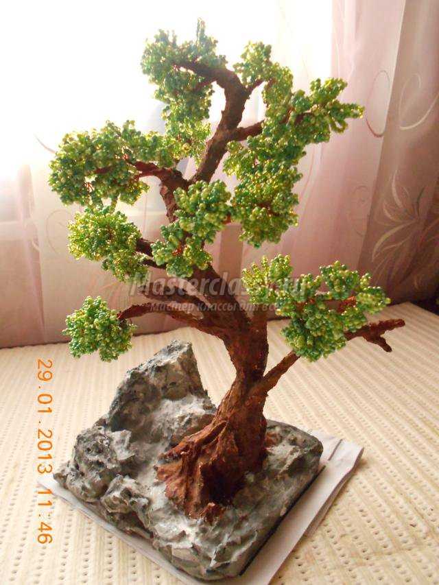 бисероплетение деревьев. Бонсай