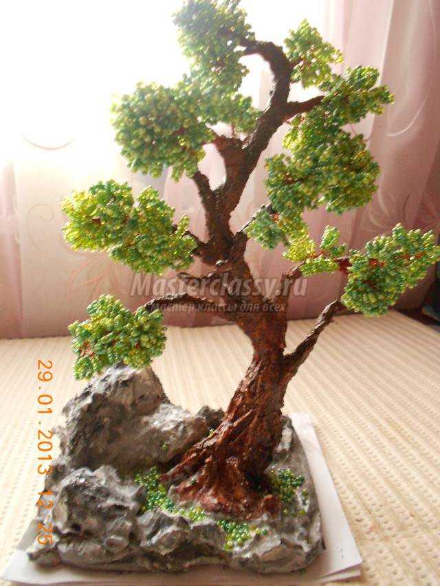 бисероплетение деревьев. Бонсай
