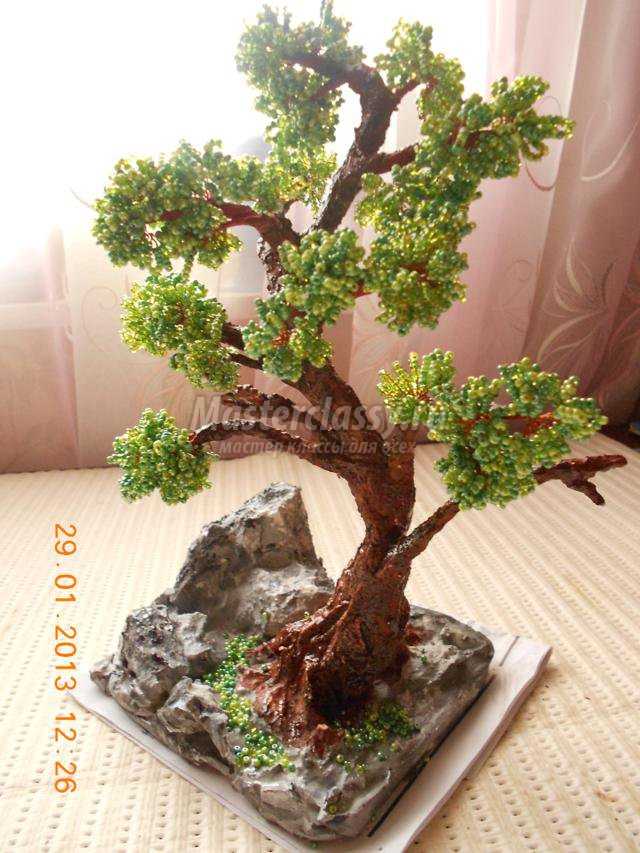 бисероплетение деревьев. Бонсай