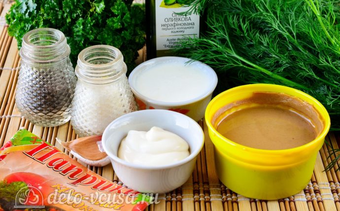 Соус Ранч с зеленью и чесноком: Ингредиенты